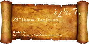 Ölbaum Tacitusz névjegykártya
